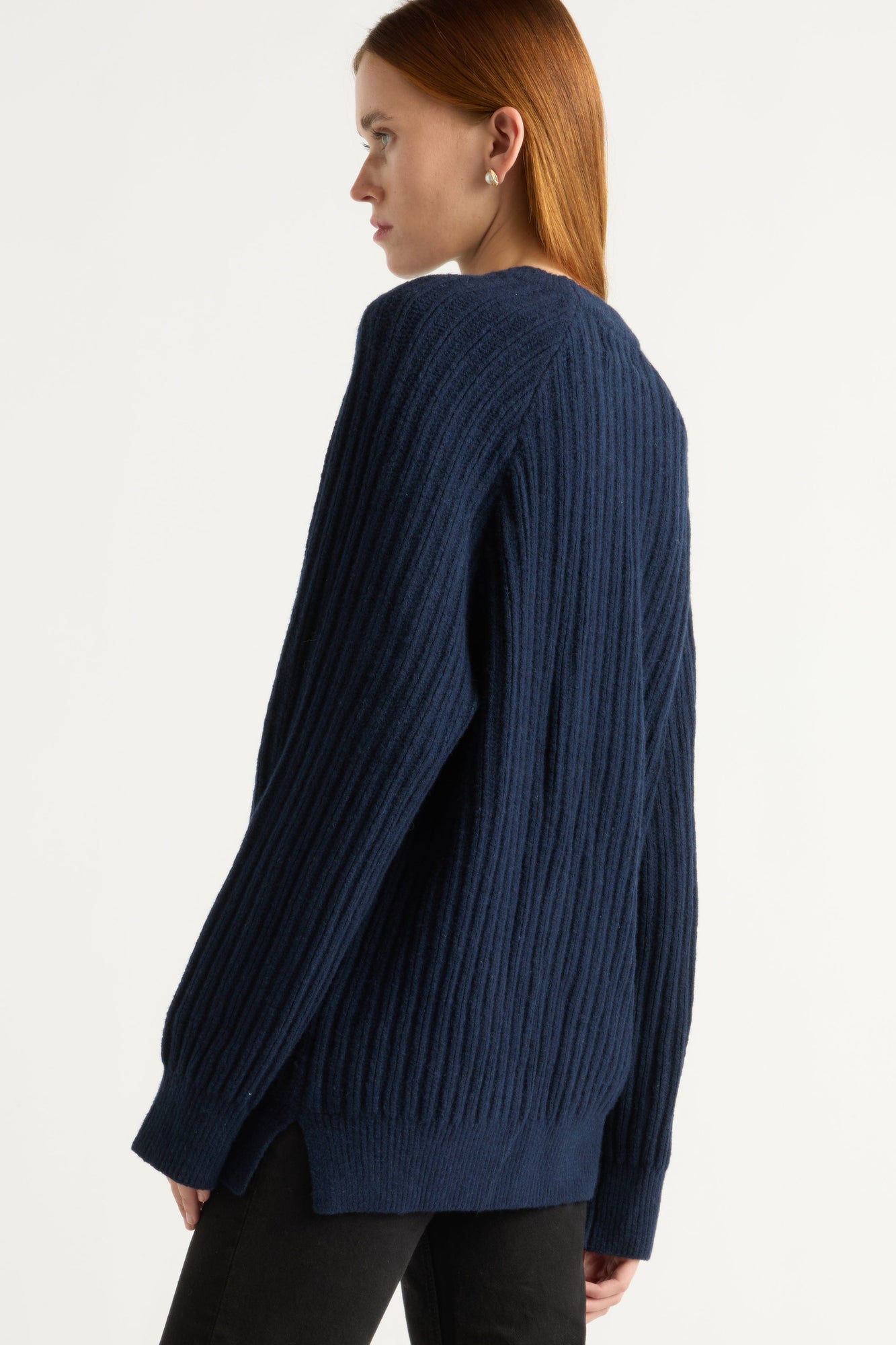 Kelsey | Roylene Ribbed Boyfriend Sweater in Size Small