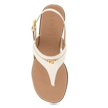 Gemal Sandal Flat | Eggnog Leather