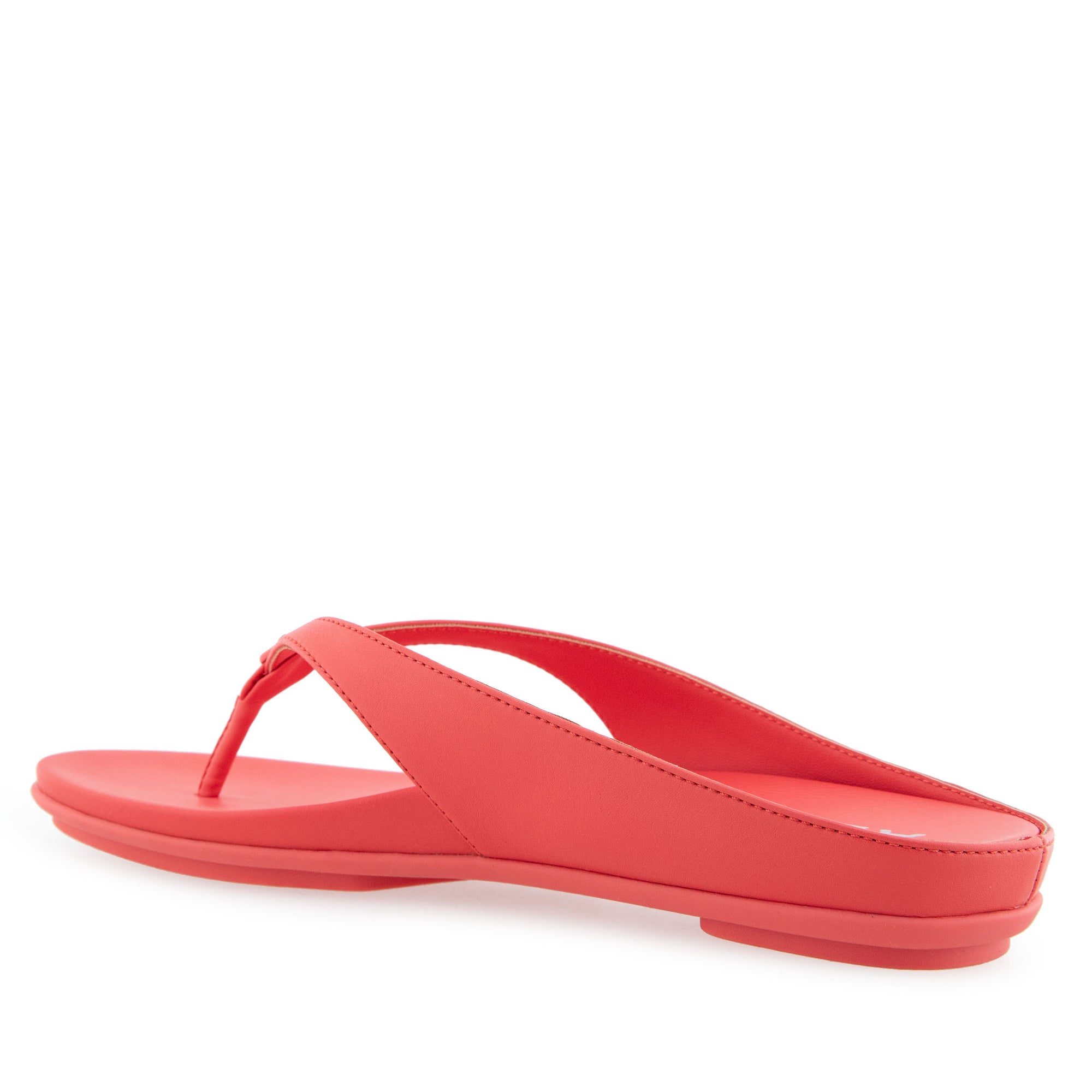 Fisher Sandal Flat | Coral Faux Leather