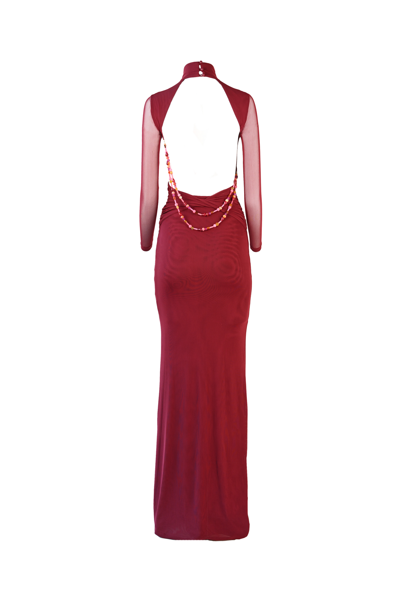 Salome Beaded Dress | Merlot