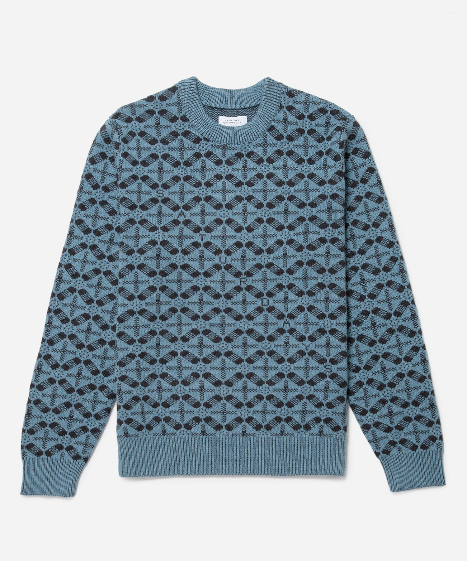 Coronet Blue | Greg Blockprint Sweater