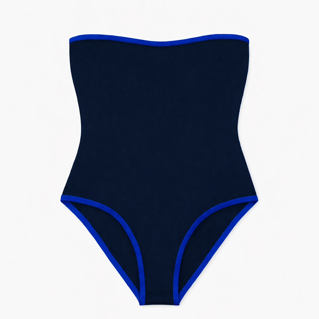 Sienna One Piece | Navy w/ Royal Blue Contrast