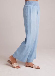 Smocked Waist Wide Leg Pant | Caribbean Wash