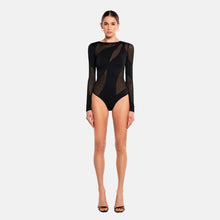 OW Collection SPIRAL Bodysuit Bodysuit 002 - Black Caviar