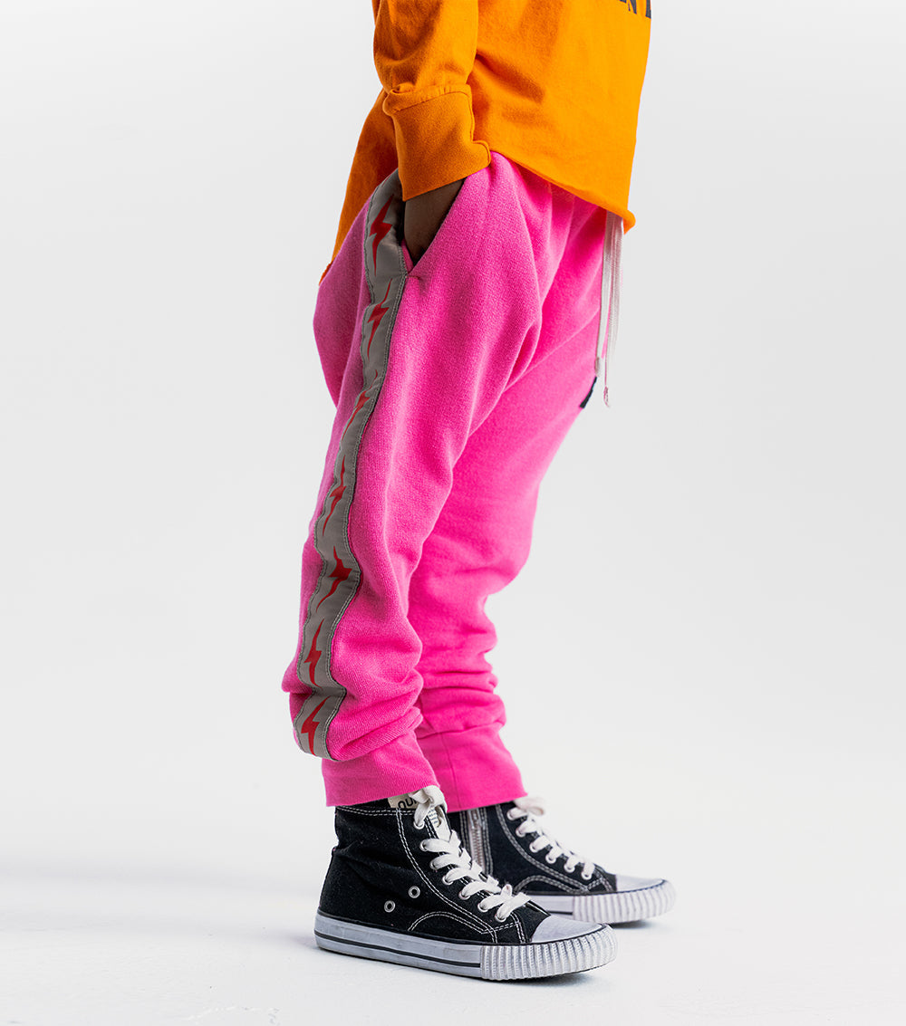 Girl | Mini Bolts Baggy Pants | Hot Pink