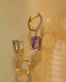 The Diana Huggies - Amethyst | Gold Vermeil Plated Sterling Silver