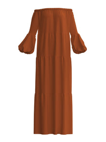 Sustainable Kudi Dress - Solid Rust - diarrablu
