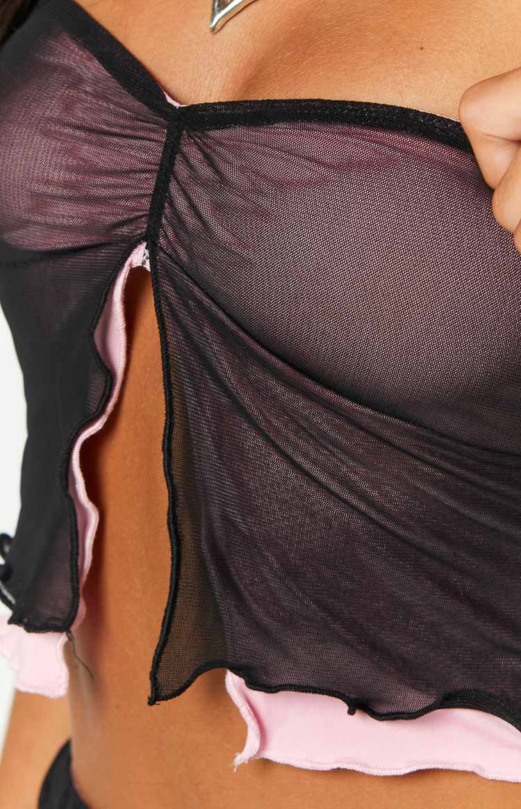 Taytum Mesh Tube Top | Black