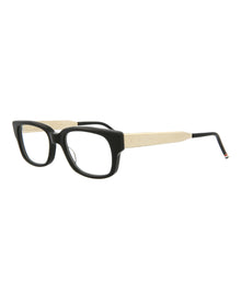 Thom Browne Square Acetate Optical Frames | Black