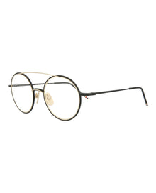 Thom Browne Aviator Metal Optical Frames | Gold/Navy