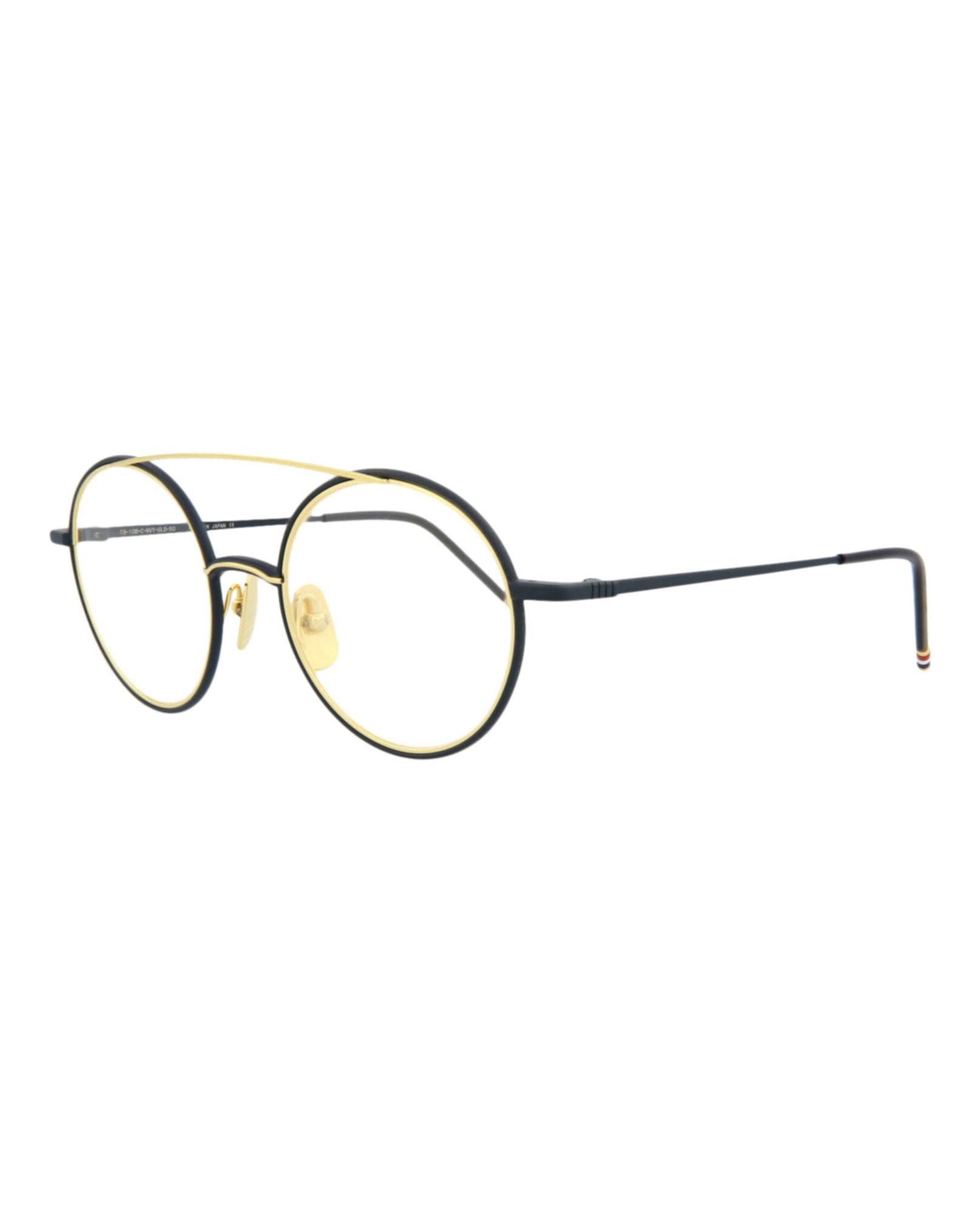 Thom Browne Aviator Metal Optical Frames | Grey/Silver