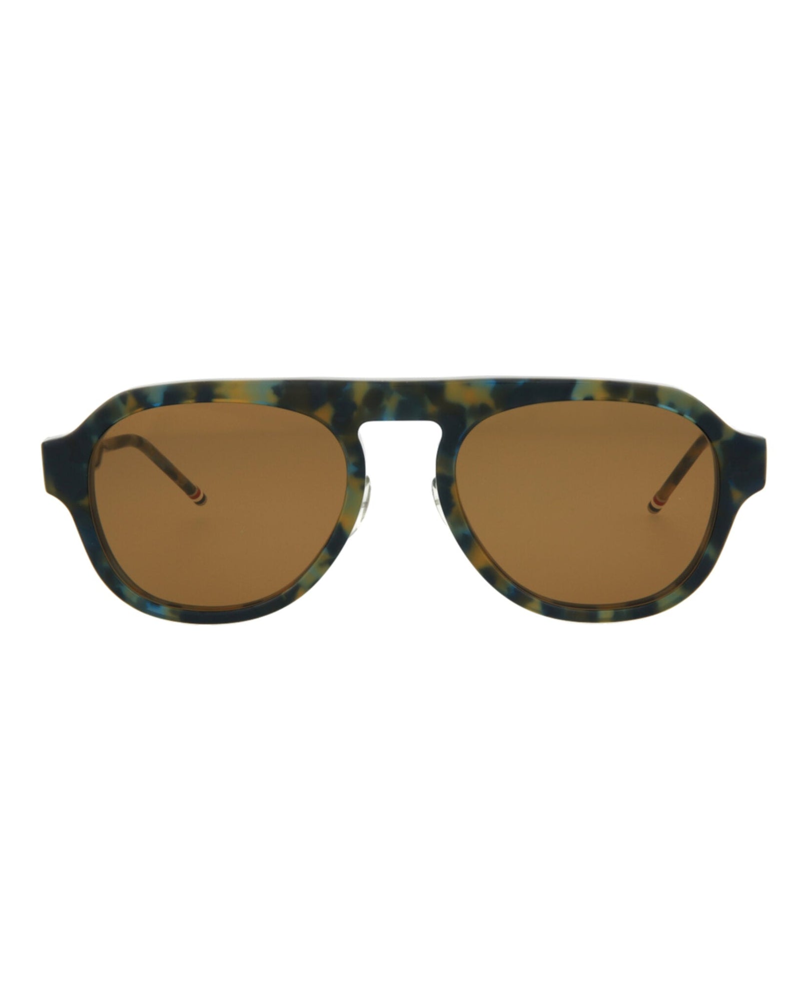 Thom Browne Aviator Acetate Sunglasses | Grey Multi