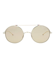 Thom Browne Round Metal Sunglasses | Gold/Black