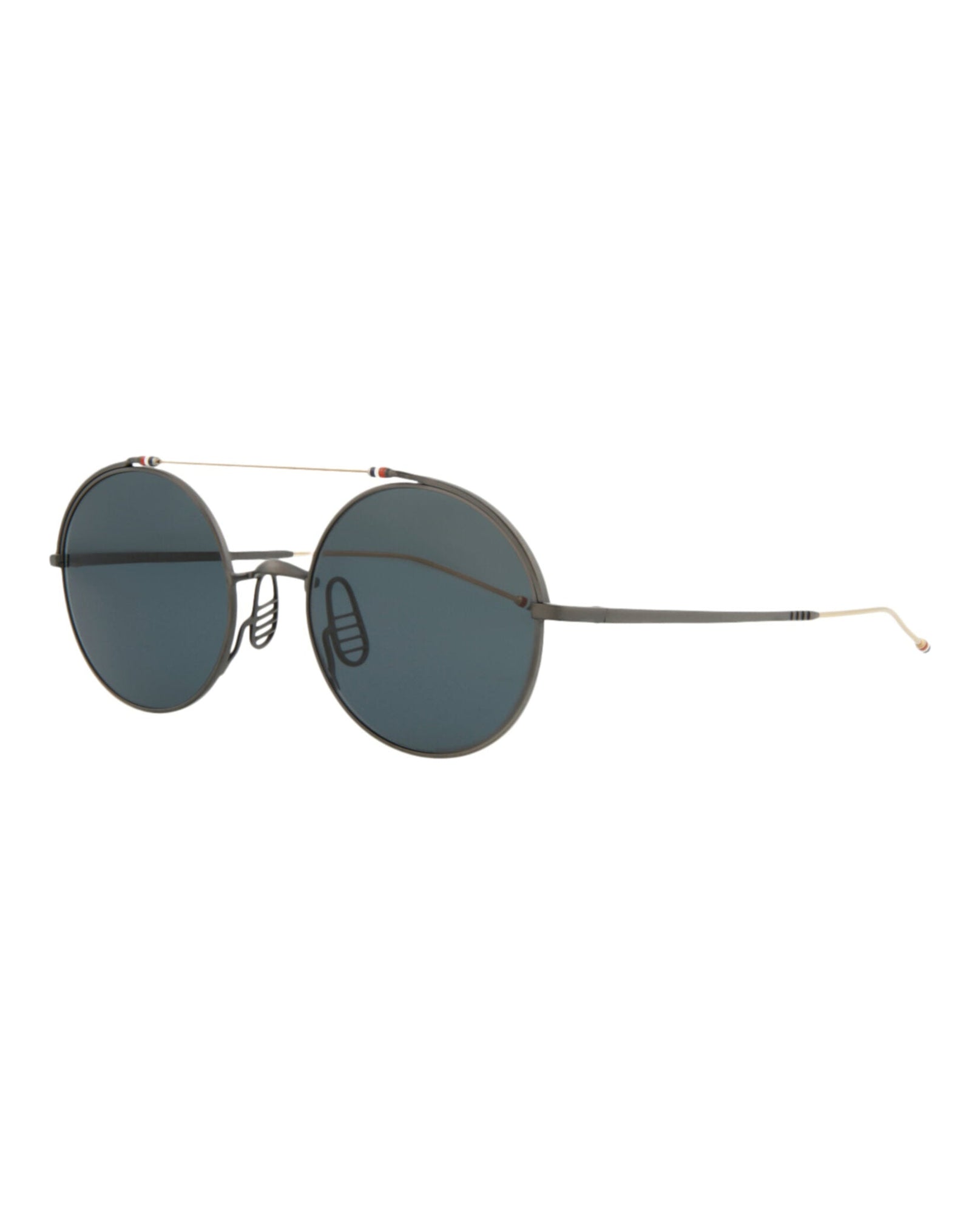 Thom Browne Round Metal Sunglasses | Black