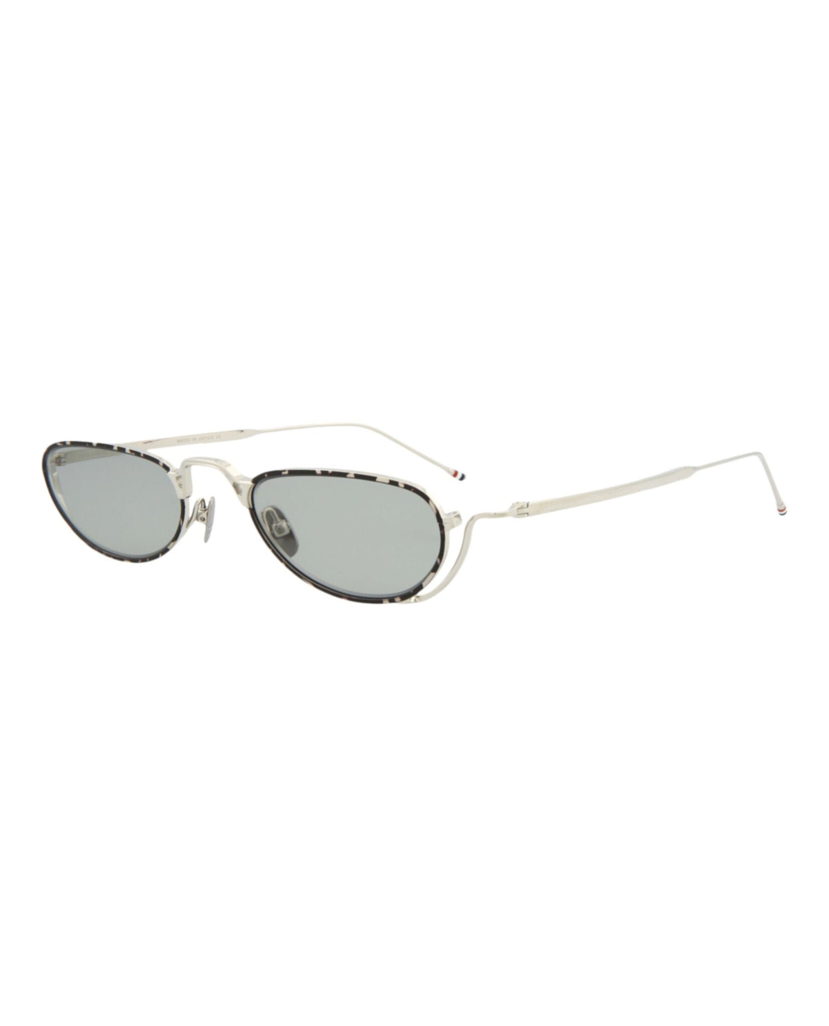 Thom Browne Round Metal Sunglasses | Navy/Gold