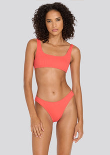 The Elle Ribbed Bikini Top - Solid & Striped