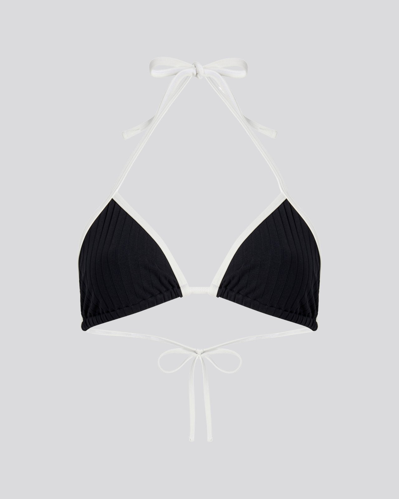 The Iris Ribbed Bikini Top - Solid & Striped