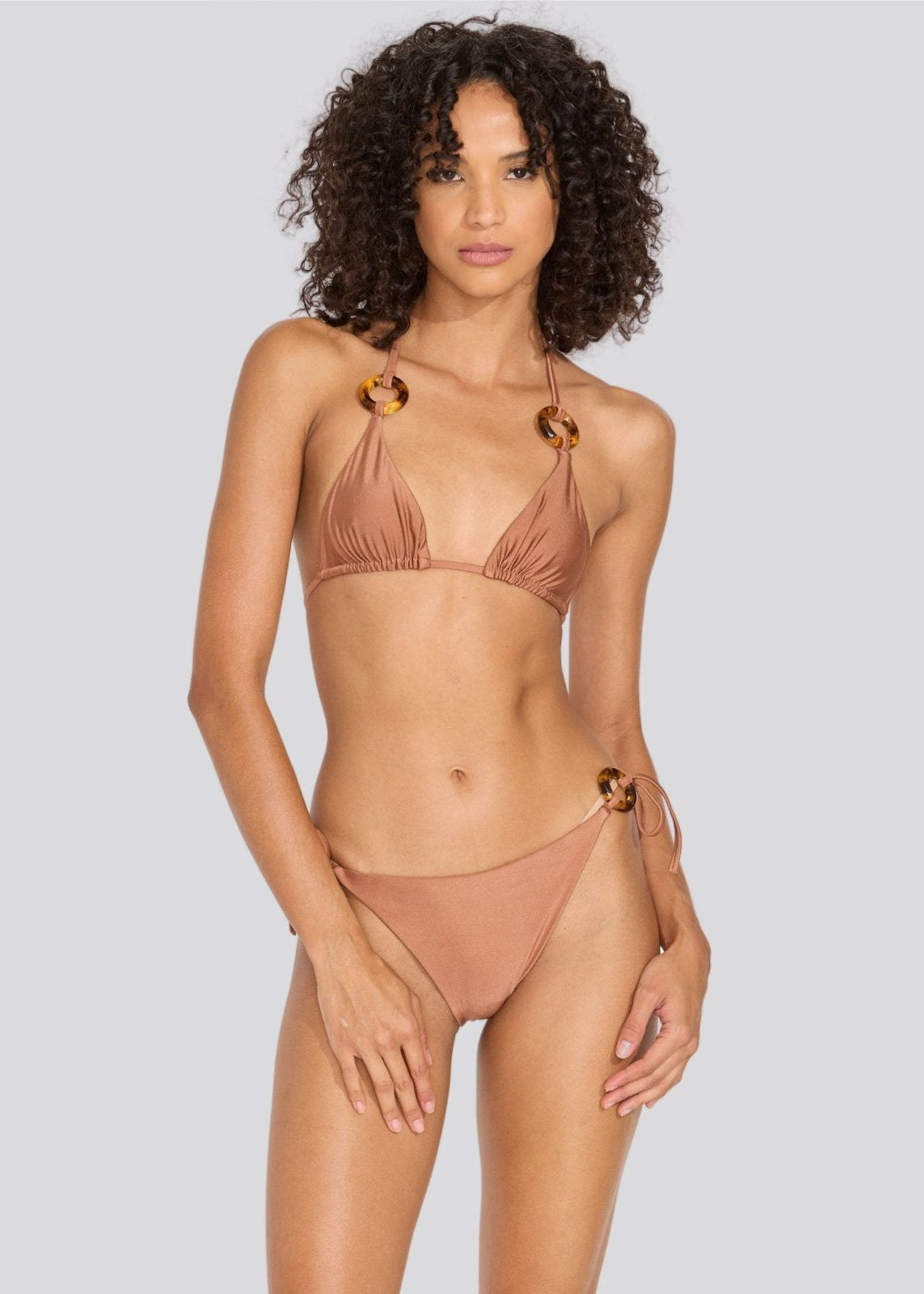 The Iris Ring Bikini Top - Solid & Striped