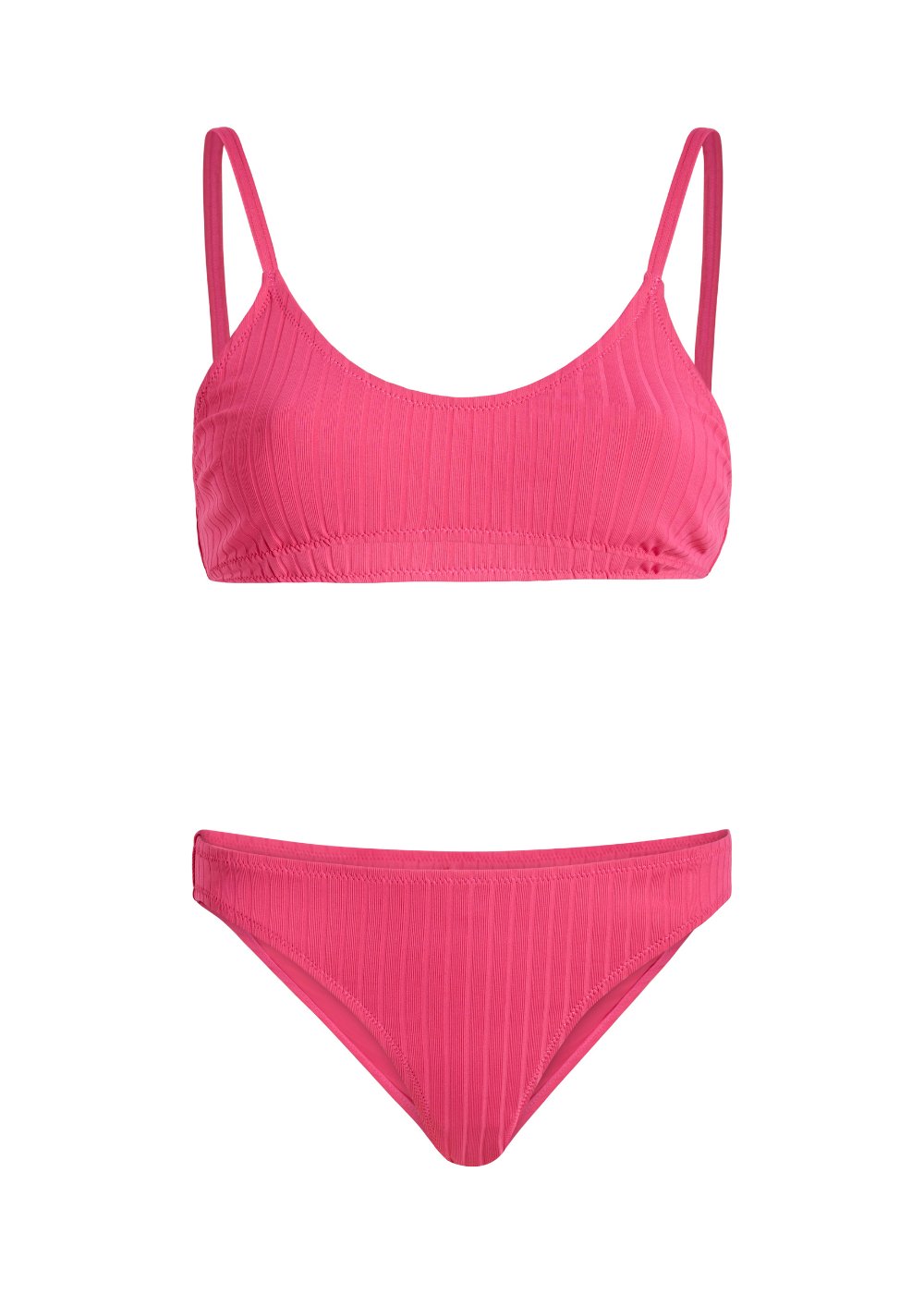 The Rachel Ribbed Bikini Bottom - Solid & Striped