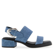 Dantay Sandal Block Heel | Blue Jean Denim Suede