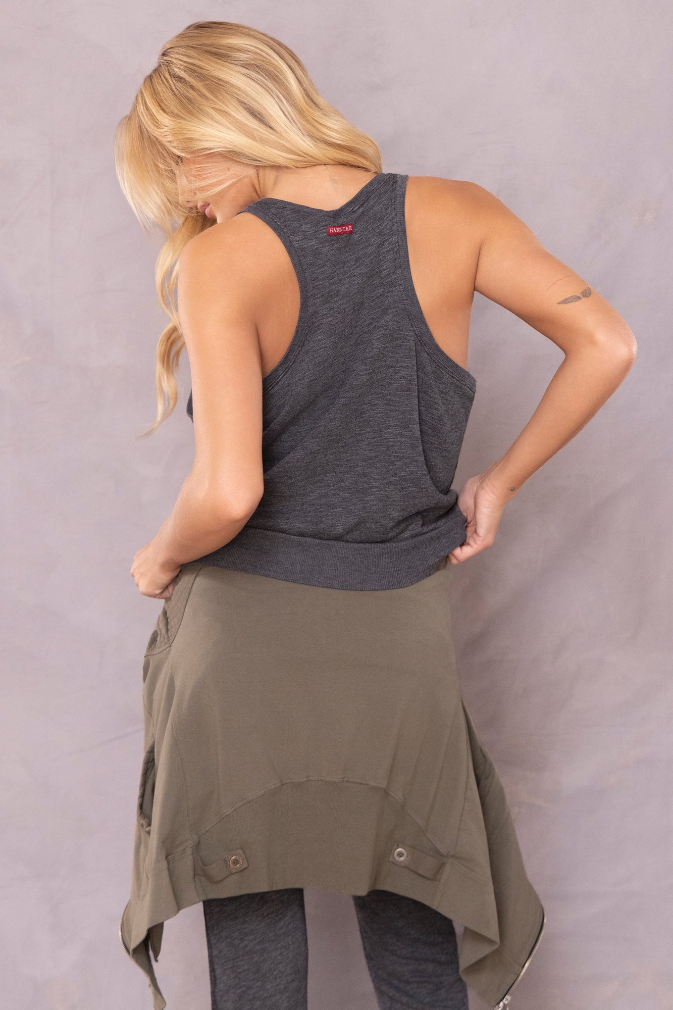 Women | Trifecta French Terry Racer Tank Pullover | Black