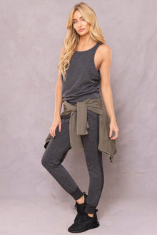 Women | Trifecta French Terry Racer Tank Pullover | Black