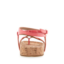 Leera Sandal Footbed | Coral Patent Faux Leather/Cork