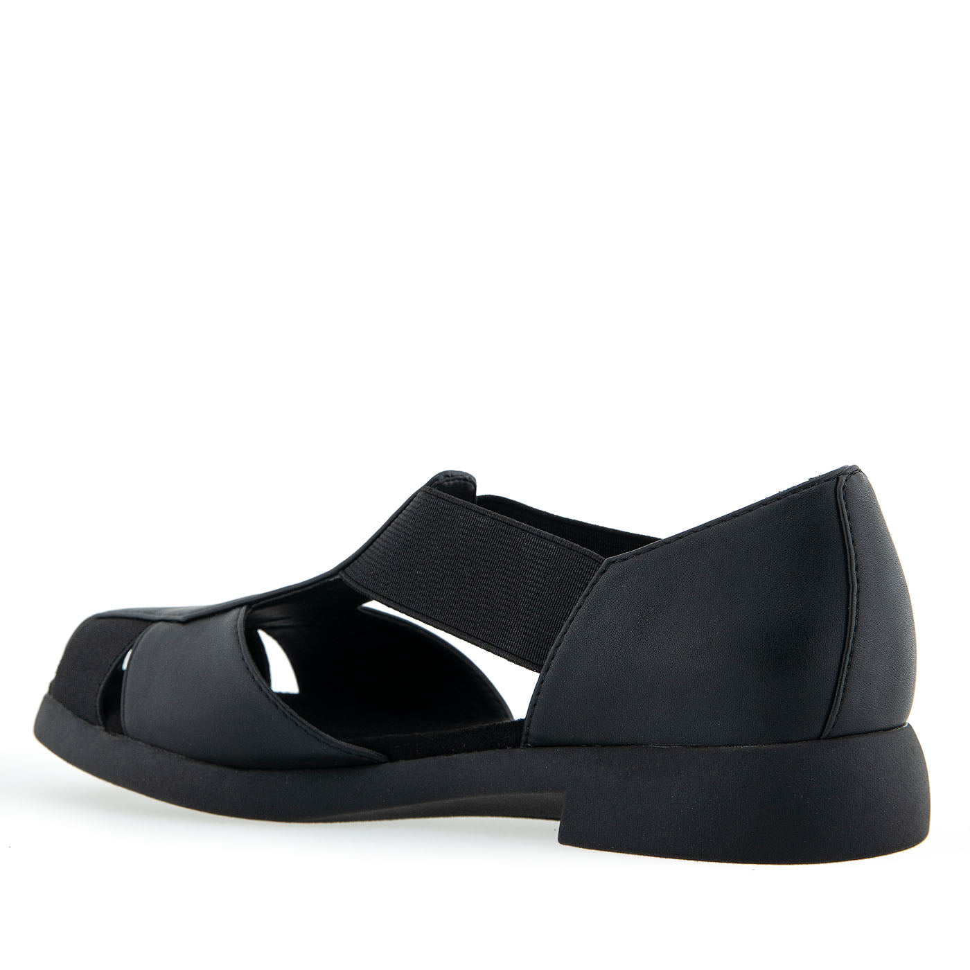 4Give Casual Fisherman | Black Faux Nappa/Elastic