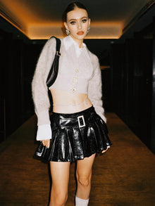 Teresa Leather Mini Skirt | Black