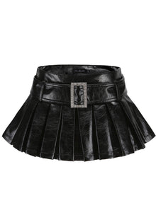 Teresa Leather Mini Skirt | Black