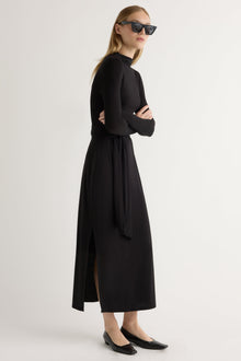 Jess | Vero Long-Sleeve Tie-Front Dress in Size Small