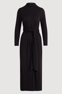 Jess | Vero Long-Sleeve Tie-Front Dress in Size Small - Flat