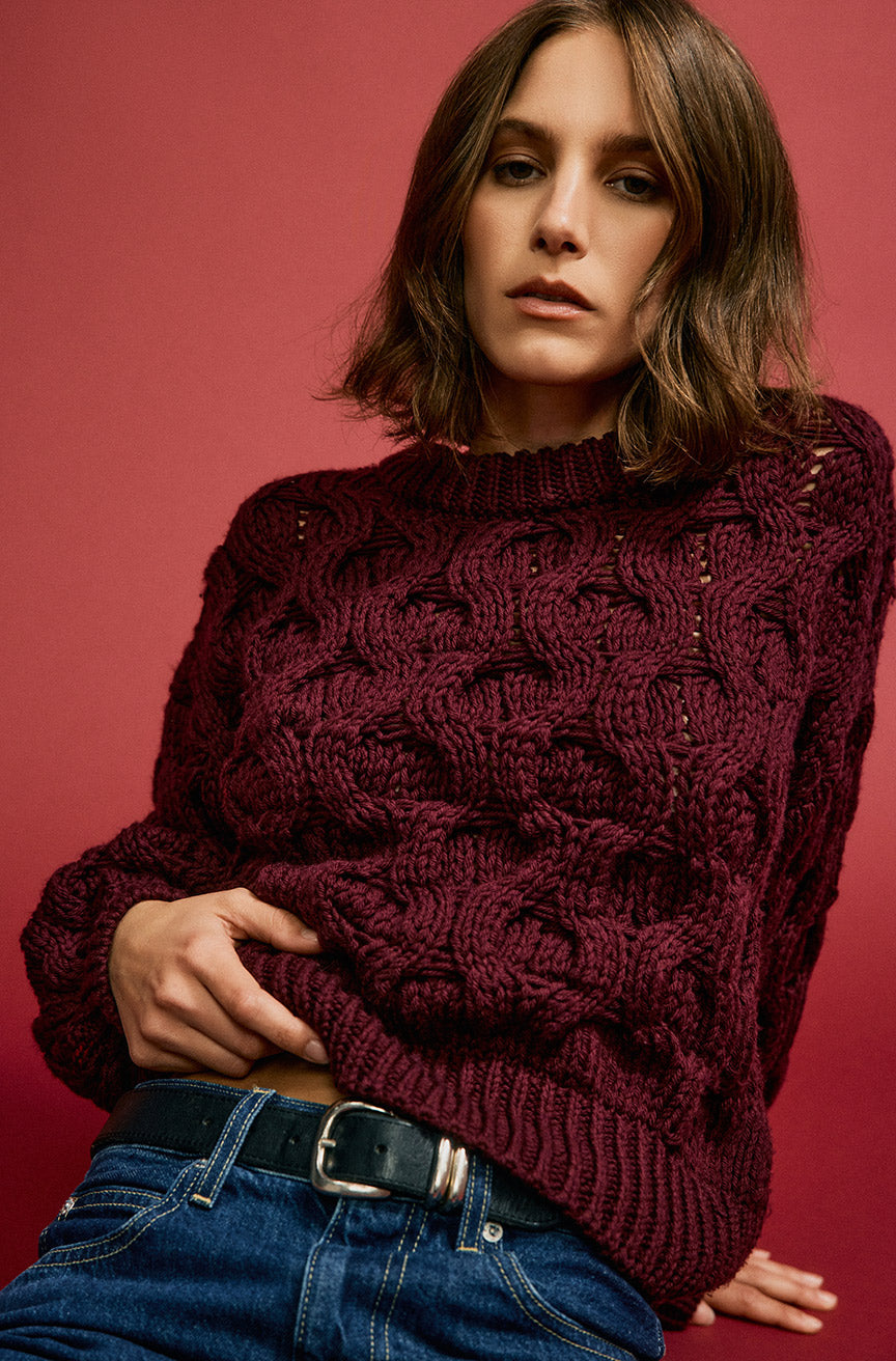 AMO Denim | Vicki Sweater in Merlot