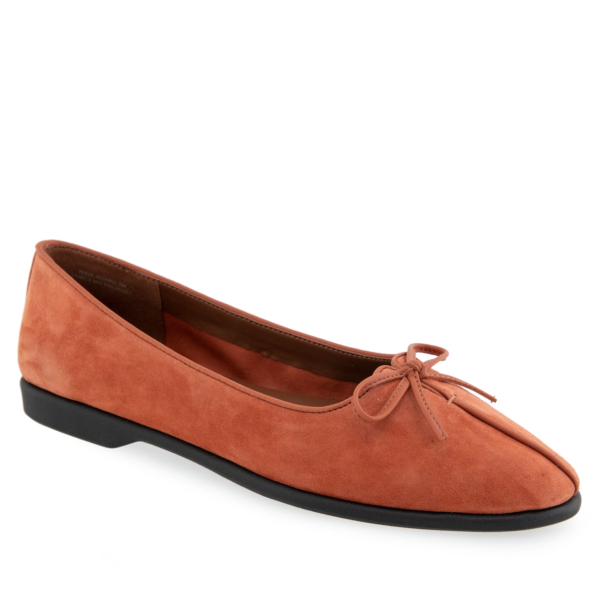 Novia Dress Flat | Rust Suede