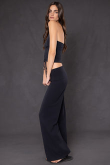 Women | Contour Rolldown Wide Leg Pant | Charcoal/Jet