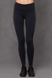 Women | Flat Waist Ankle Legging | Charcoal/Jet