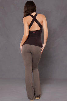 Women | Flat Waist Wide Flare Pant | Charcoal/Woodsmoke