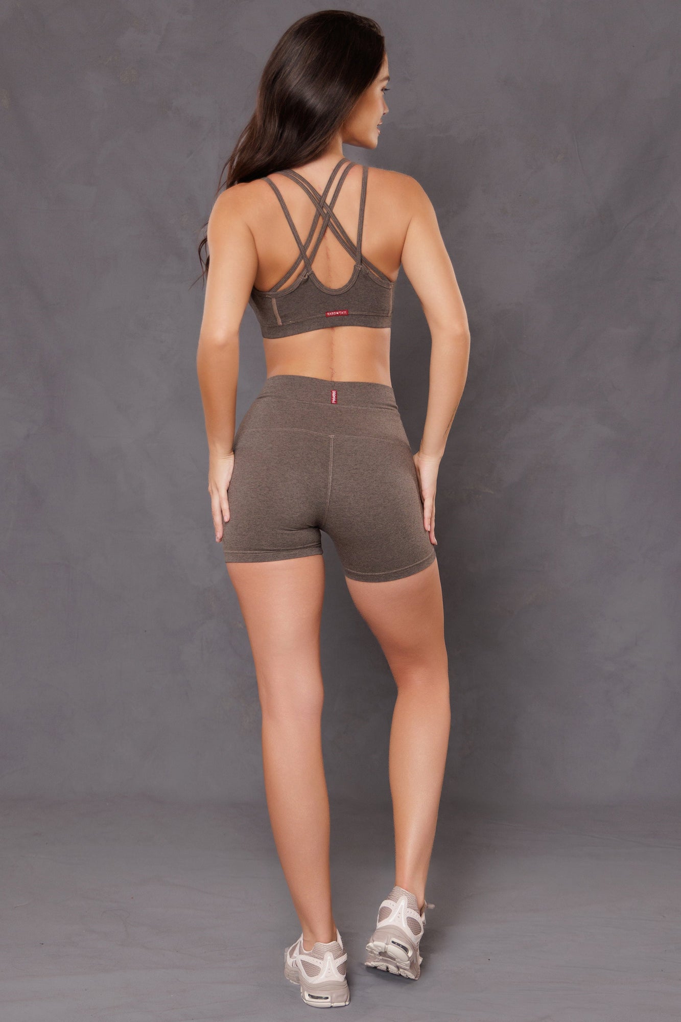 Women | High Rise Booty Short | Charcoal/Woodsmoke