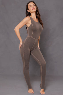 Women | Low Back Bodysuit | Charcoal/Woodsmoke