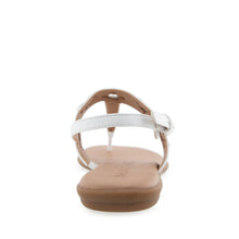Iago Sandal Flat | Bright White Faux Leather
