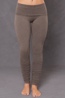 Women | Contour Rolldown Side Ruched Legging | Charcoal/Woodsmoke