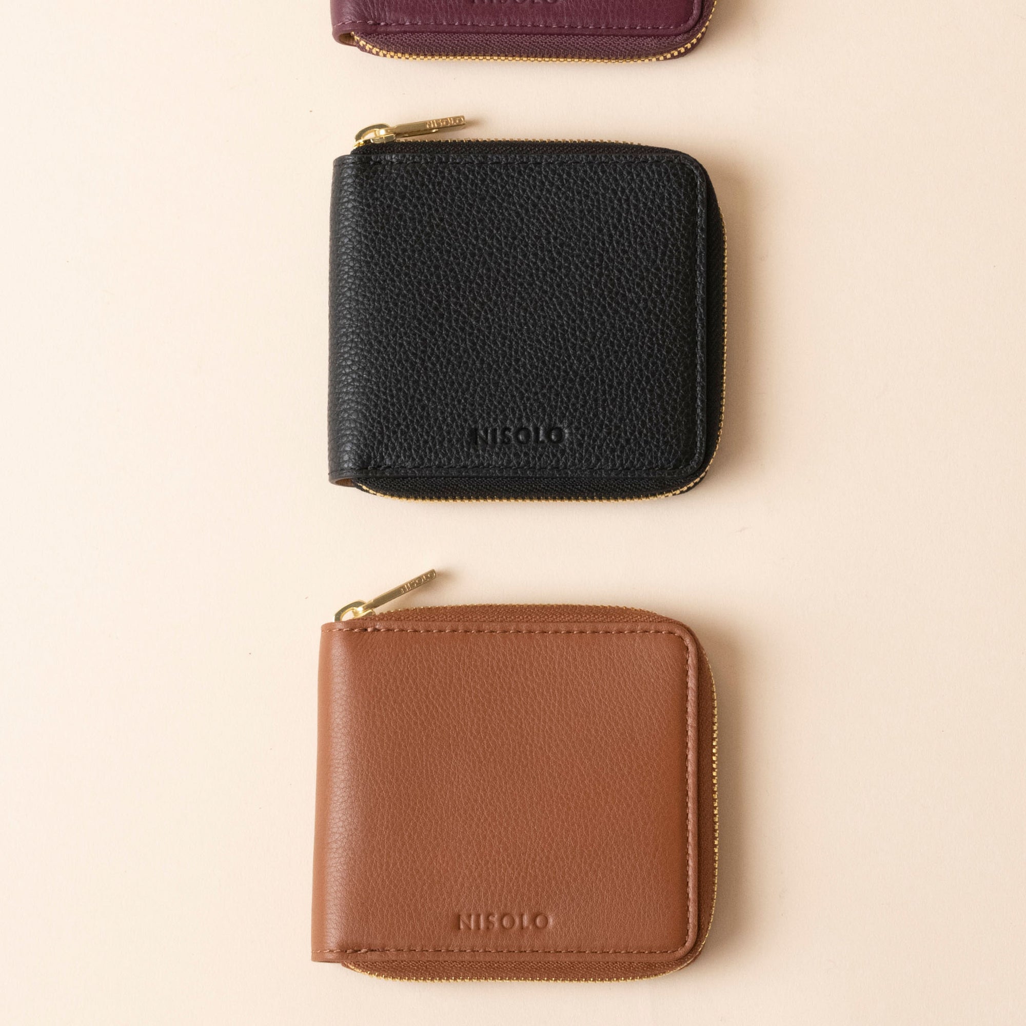 Unisex | Remi Zip Wallet | Caramel