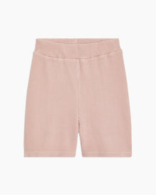 Womens | Waffle Knit Biker Shorts | Blush