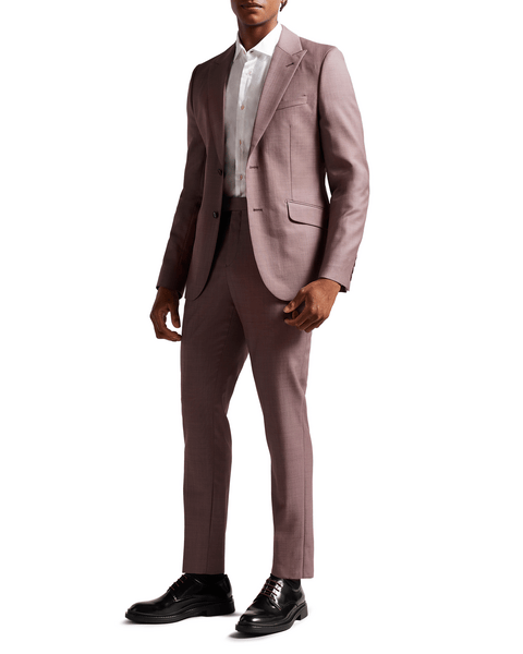 Men | Slim Fit S120'S Wool Jack | Mid Pink