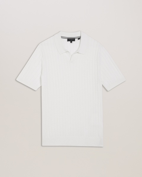 Men | Short Sleeve Regular Open Collar Po | White Multi (V2)