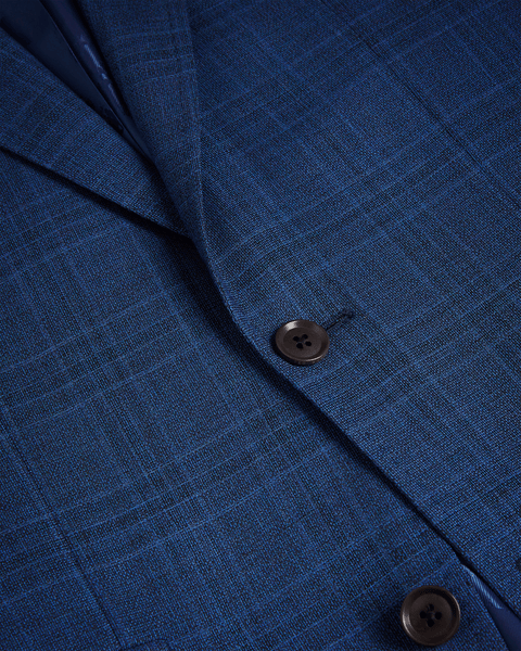 Men | Check Suit Jacket | Navy