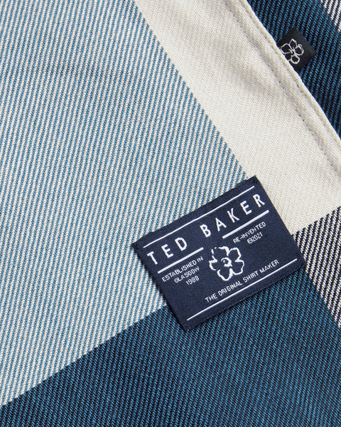 Men | Long Sleeve Large Scale Check Shir | Blue Red White