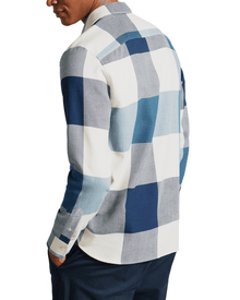 Men | Long Sleeve Large Scale Check Shir | Blue Red White
