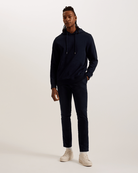 Men | Drotow Long Sleeve Regular Branded Hood | Navy