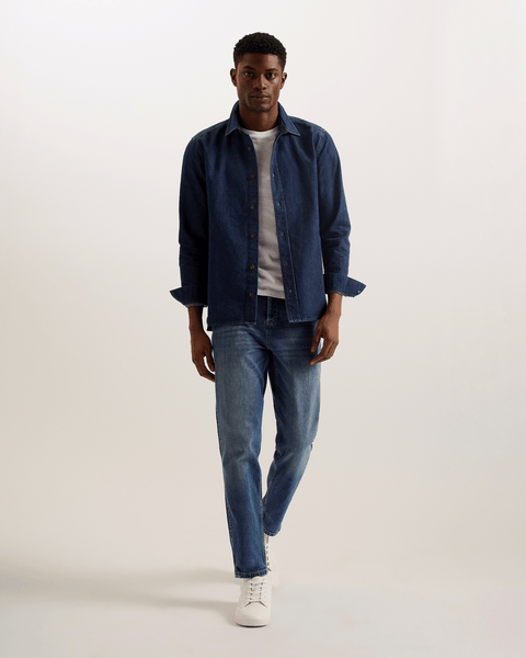 Men | Long Sleeve Denim Shirt | Blue (V2)